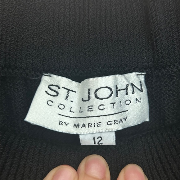 St.John Evening Santana Knit Rhinestone Jacket Pant Set Size 12 - Picture 6 of 12